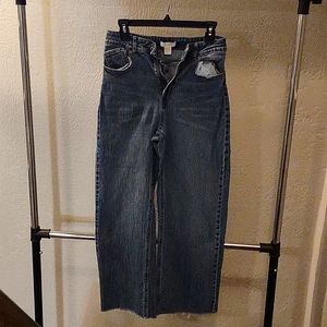 High rise wide leg jeans